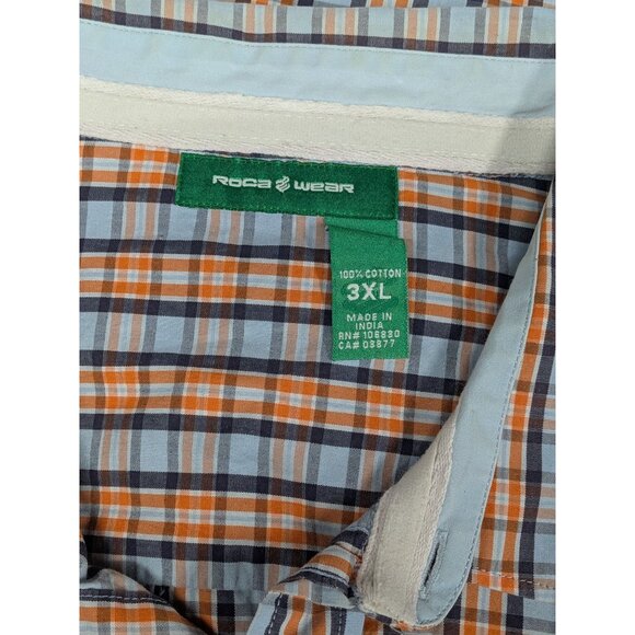 Vintage Rocawear Button Up Shirt Men Size 3XL Plaid Hip Hop Streetwear Y2K Logo - Picture 10 of 13